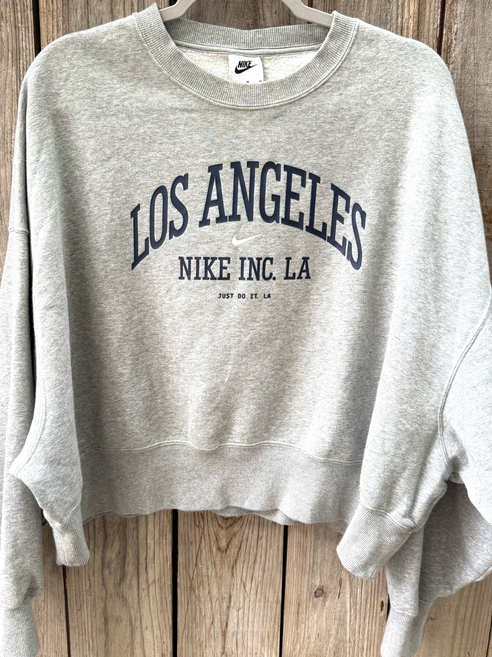 Nike Light Grey Los Angeles Logo Crewneck Sweatshirt